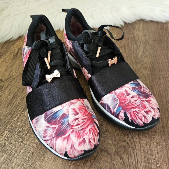 Ted Baker London Cepap 2 Textile Floral Trainers Sneakers Shoes, 6, Tranquility - Picture 2 of 11
